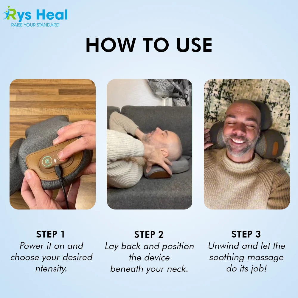 RYS™ Neck Massager – Gentle Relaxation Anytime, Anywhere